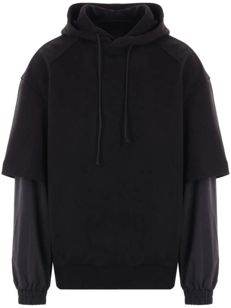 Juun.J layered hoodie - Black Cover