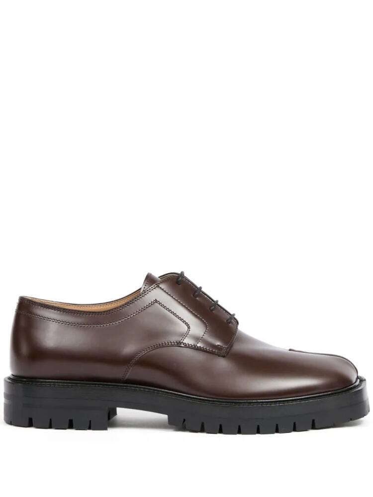 Maison Margiela Tabi leather derby shoes - Brown Cover