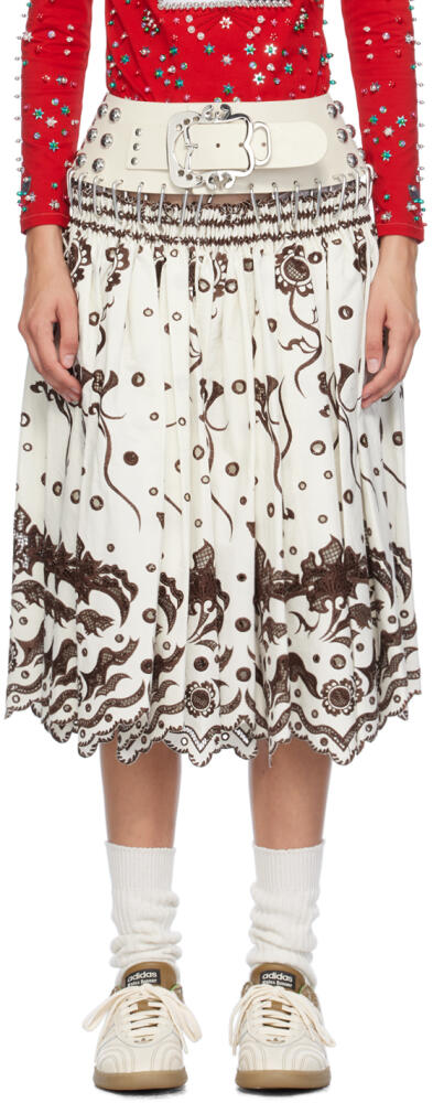 Chopova Lowena White Alma Knee Carabiner Midi Skirt Cover