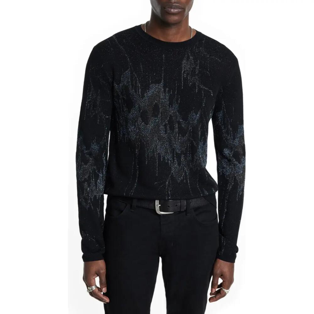 John Varvatos Hilo Night Sky Crewneck Sweater in Black Cover