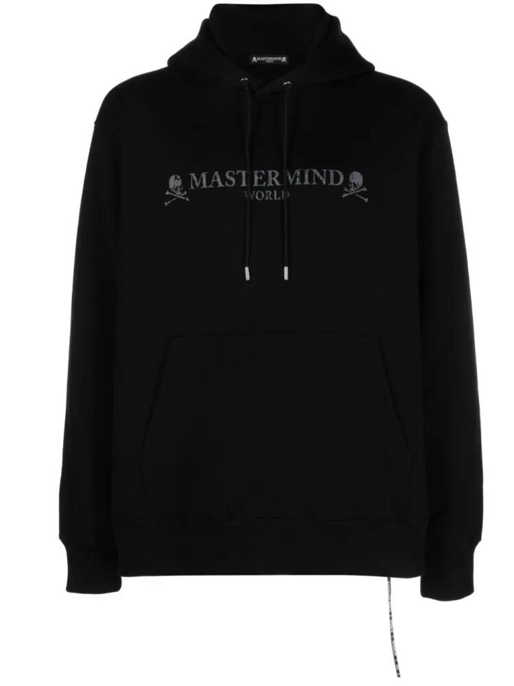 Mastermind Japan logo-print cotton hoodie - Black Cover