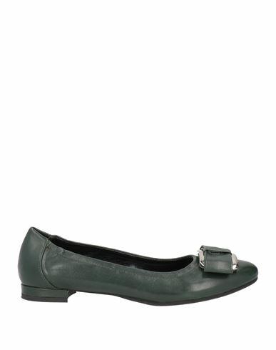 Anna F. Woman Ballet flats Dark green Soft Leather Cover