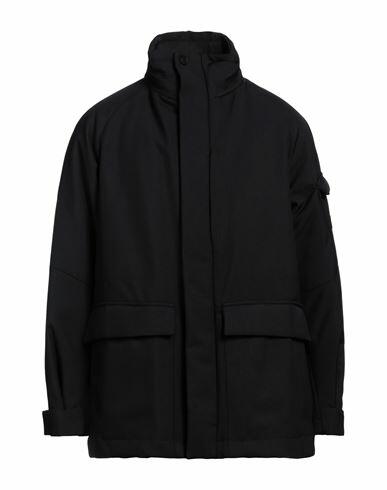 Hevò Man Coat Black Polyamide, Polyester Cover