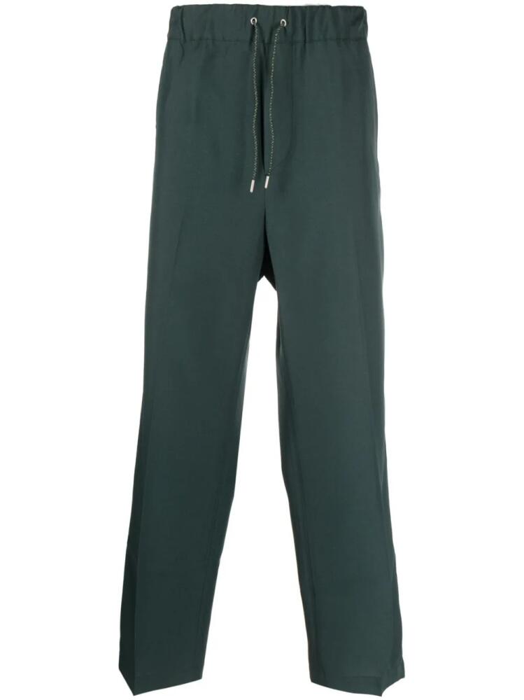 OAMC high-waisted straight-leg trousers - Green Cover