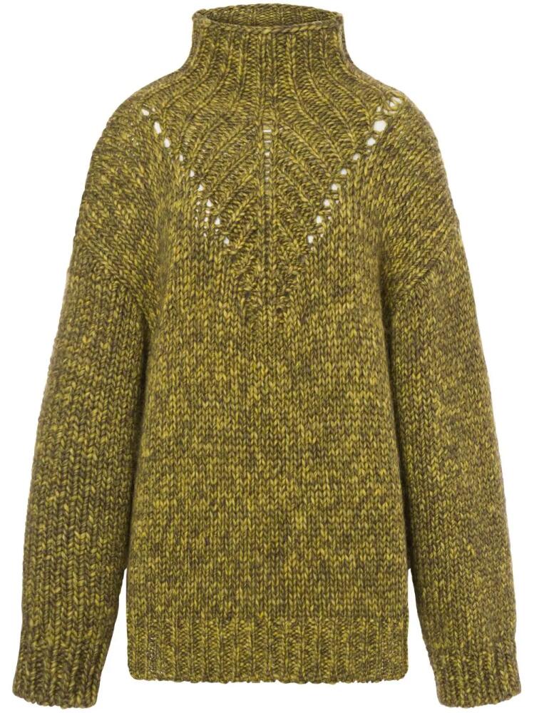 Alberta Ferretti high-neck chunky-knit jumper - Green Cover