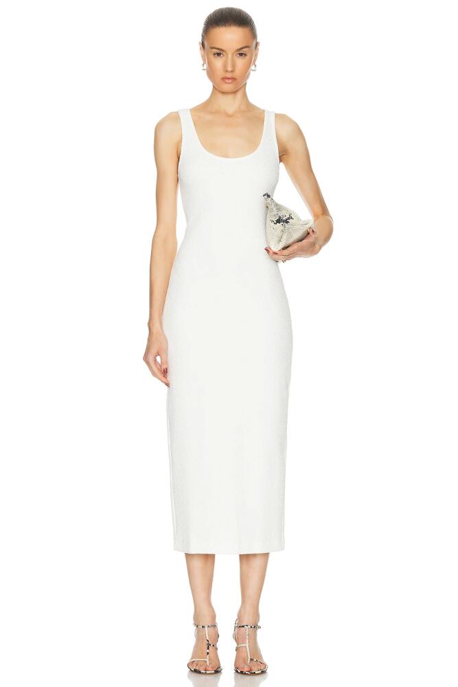 Enza Costa Textured Jacquard Tank Dress in White Cover