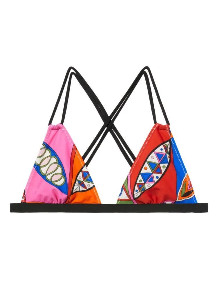 PUCCI geometric-print triangle bikini top - Multicolour Cover