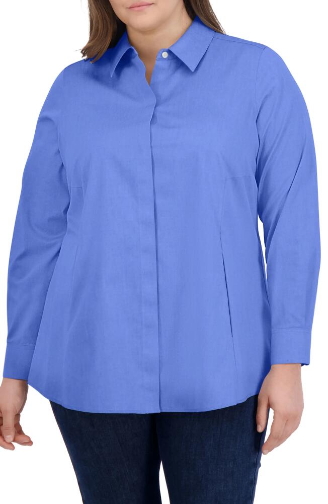 Foxcroft Cici Tunic Blouse in Cornflower Cover