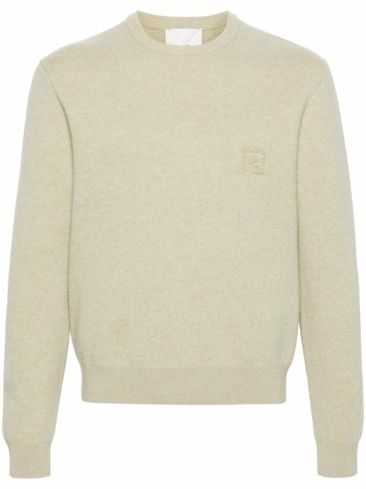 Nanushka logo-embroidered merino jumper - Neutrals Cover