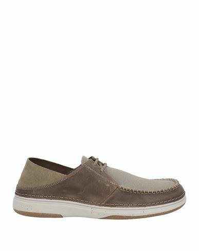 Clarks Man Lace-up shoes Sage green Leather, Textile fibers Cover