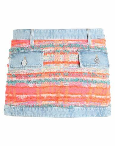 Dsquared2 Woman Mini skirt Blue Synthetic fibers, Virgin Wool, Cotton Cover