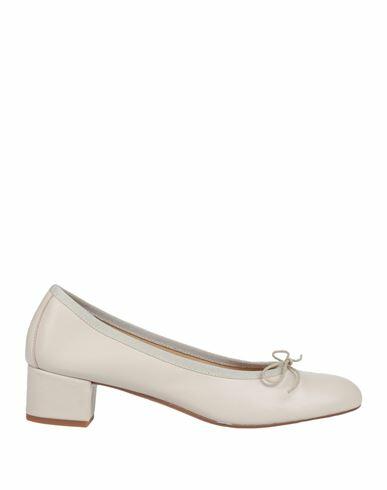 Ballerette Woman Pumps Beige Soft Leather Cover