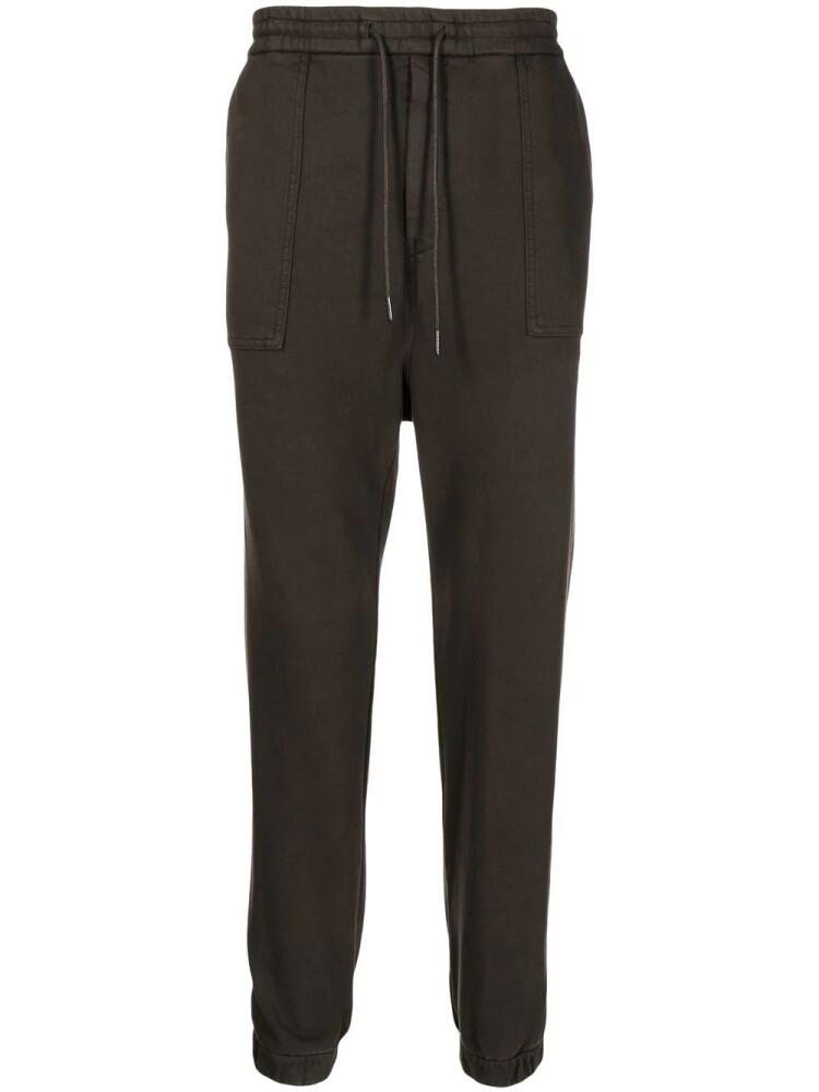 Juun.J elasticated-waist cotton track pants - Brown Cover