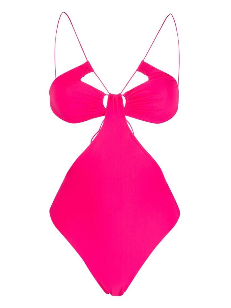 Amazuìn cut-out detailing strappy one-piece - Pink Cover