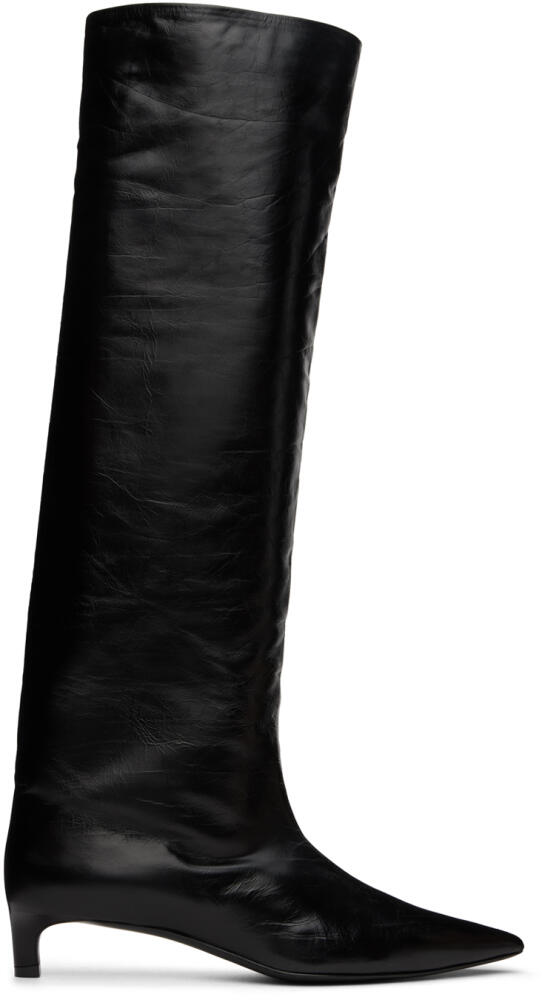 Jil Sander Black High Tall Boots Cover