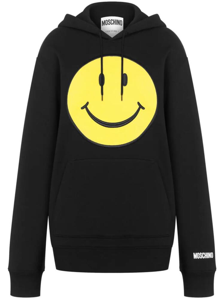 Moschino Smiley cotton hoodie - Black Cover