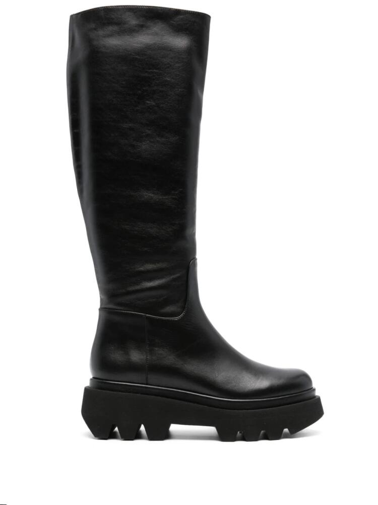 Paloma Barceló 60mm knee-high leather boots - Black Cover