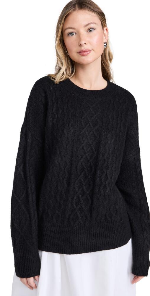 Favorite Daughter The Oversized Cable Sweater Black Cover