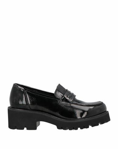 Cafènoir Woman Loafers Black Leather Cover