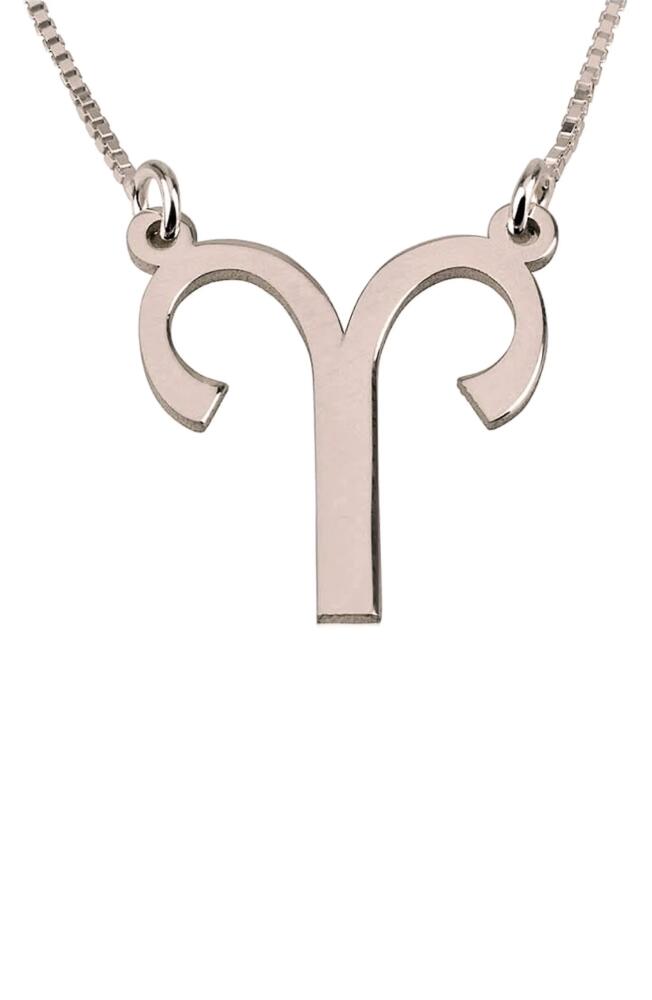 MELANIE MARIE Zodiac Pendant Necklace in Rose Gold Plated - Aries Cover