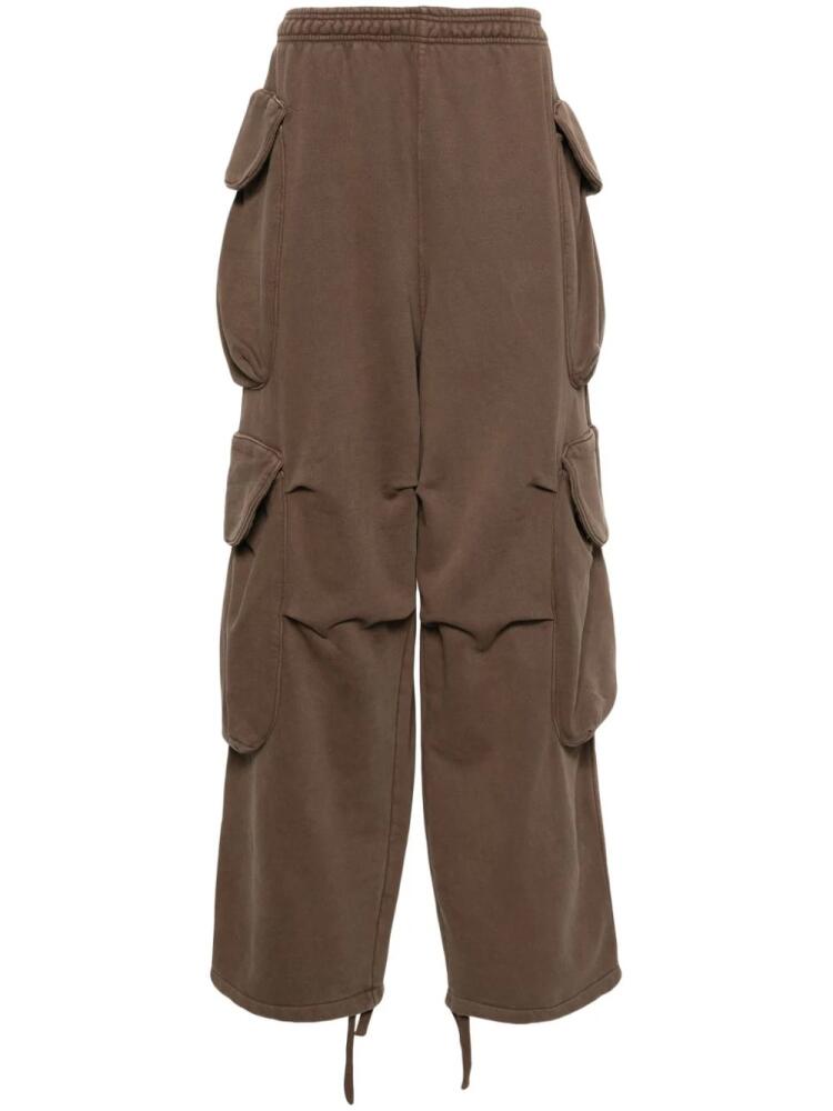 ENTIRE STUDIOS organic-cotton cargo track pants - Brown Cover