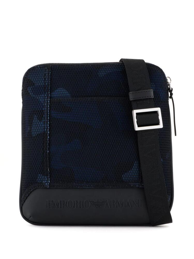 Emporio Armani camouflage-pattern messenger bag - Blue Cover