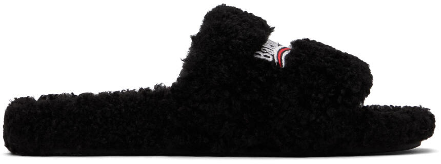 Balenciaga Black Furry Slides Cover