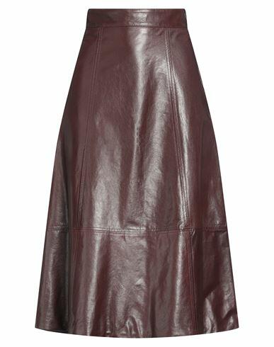 Brunello Cucinelli Woman Midi skirt Cocoa Leather Cover