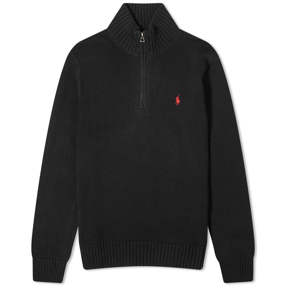 Polo Ralph Lauren Men's Half Zip Knit Jumper in Polo Black Cover