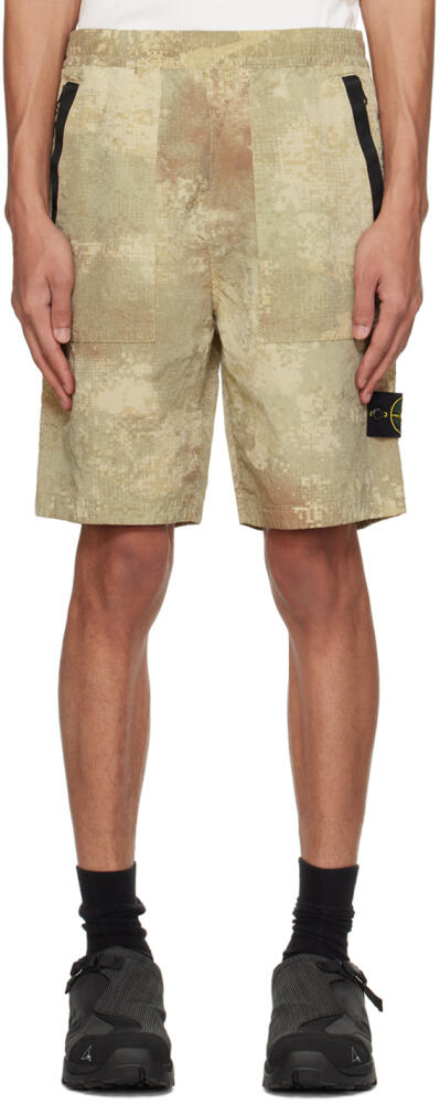 Stone Island Green Camouflage Shorts Cover