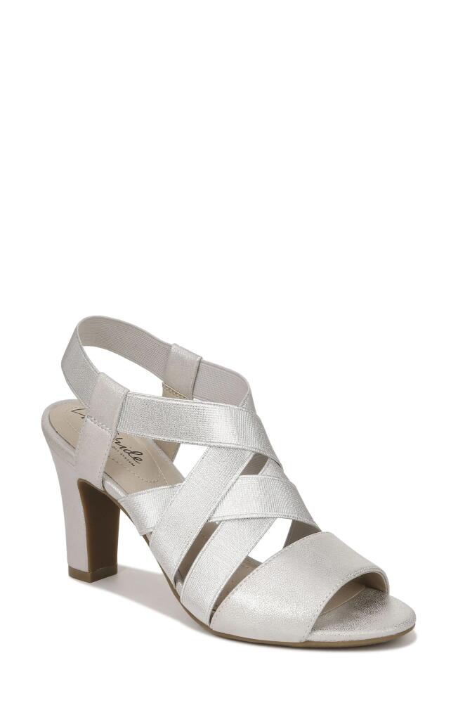 LifeStride Metallic Strappy Sandal in Silver-Dm Cover