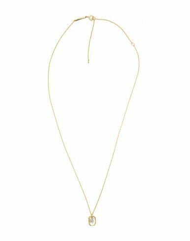 P D Paola Mini Letter W Necklace Woman Necklace Gold 925/1000 Silver, Zirconia Cover