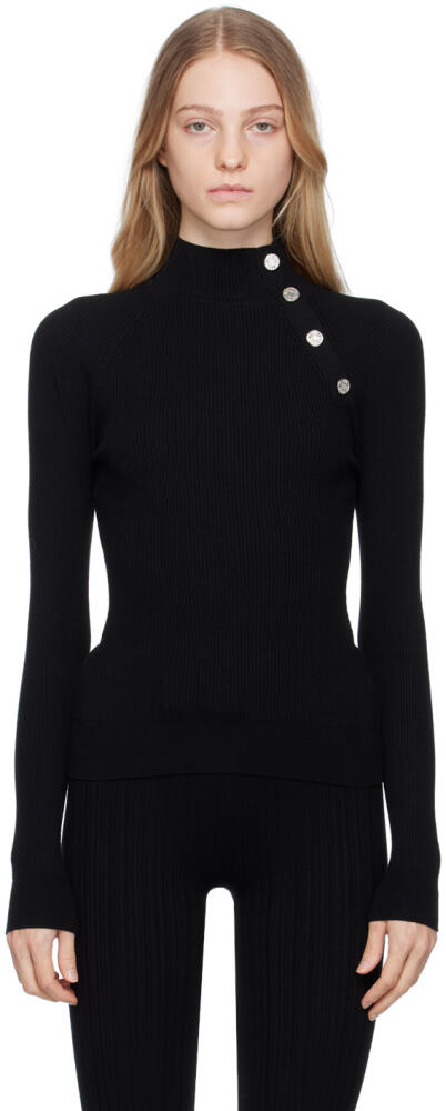 Moschino Jeans Black Rib Turtleneck Cover