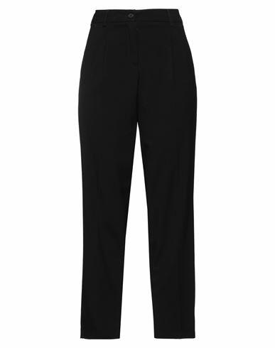 Rue Du Bac Woman Pants Black Polyester, Viscose, Elastane Cover