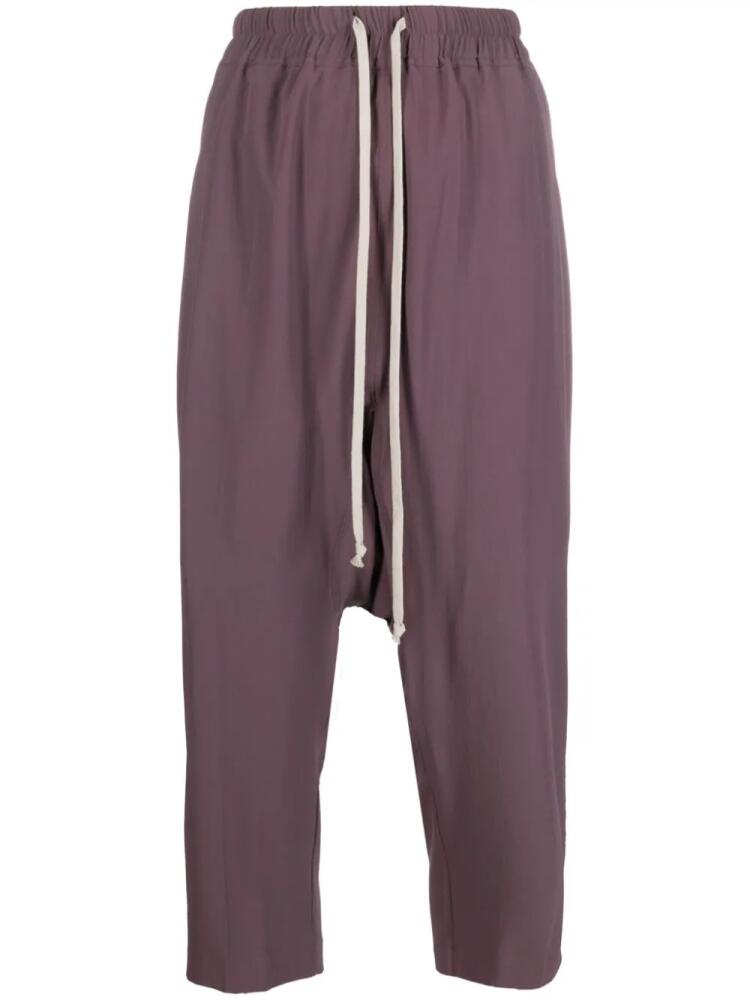 Rick Owens cropped drop-crotch trousers - Purple Cover