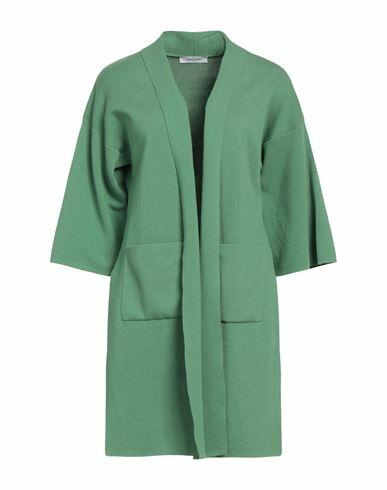 Gran Sasso Woman Cardigan Green Cotton Cover