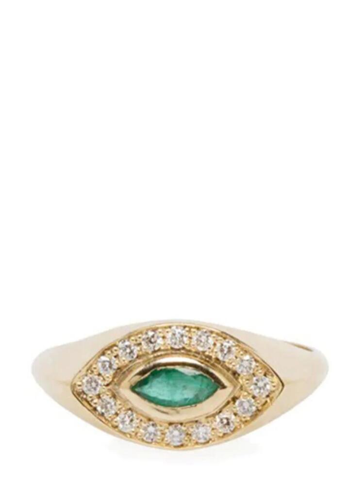 Zoë Chicco 14kt yellow gold Eye emerald and diamond ring Cover