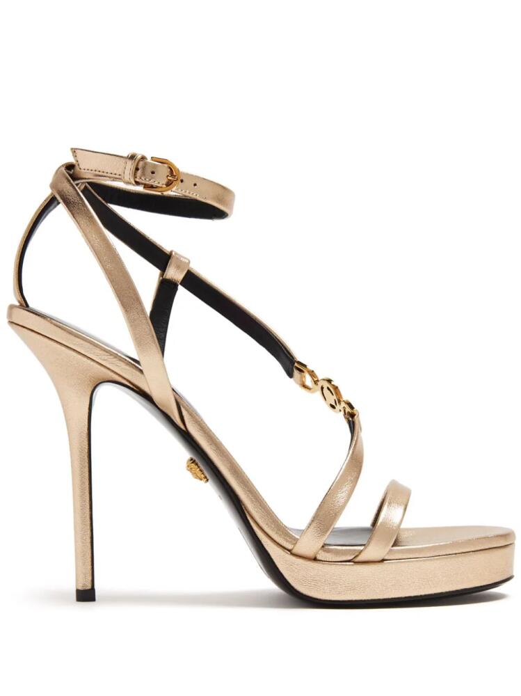 Versace Medusa 95' 115mm leather sandals - Gold Cover