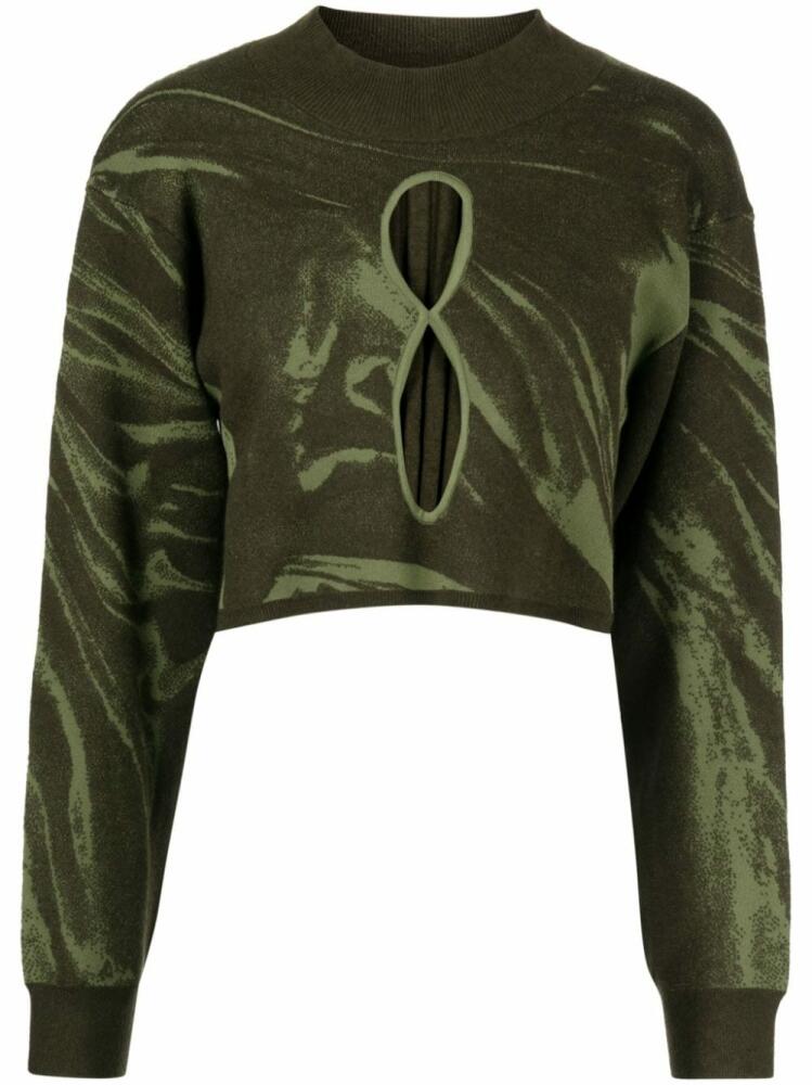 PH5 Miso intarsia cut-out jumper - Green Cover