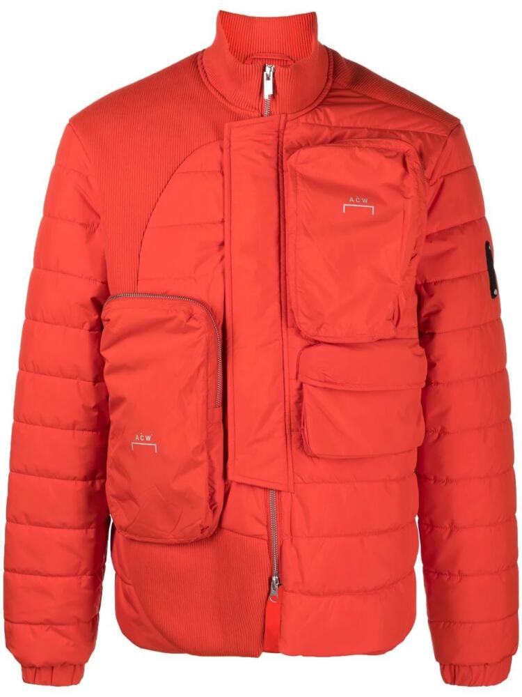 A-COLD-WALL* zip-pocket padded jacket - Orange Cover