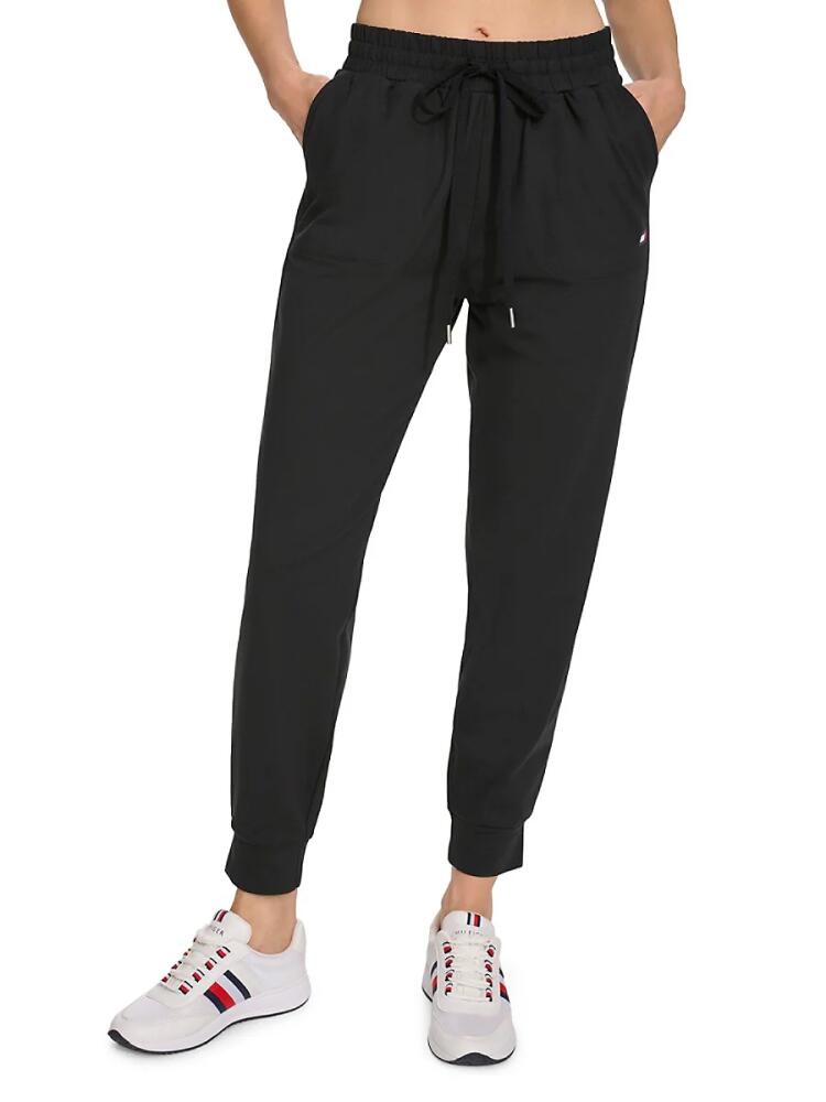 Tommy Hilfiger High Rise Drawstring Sweatpants - Black Cover