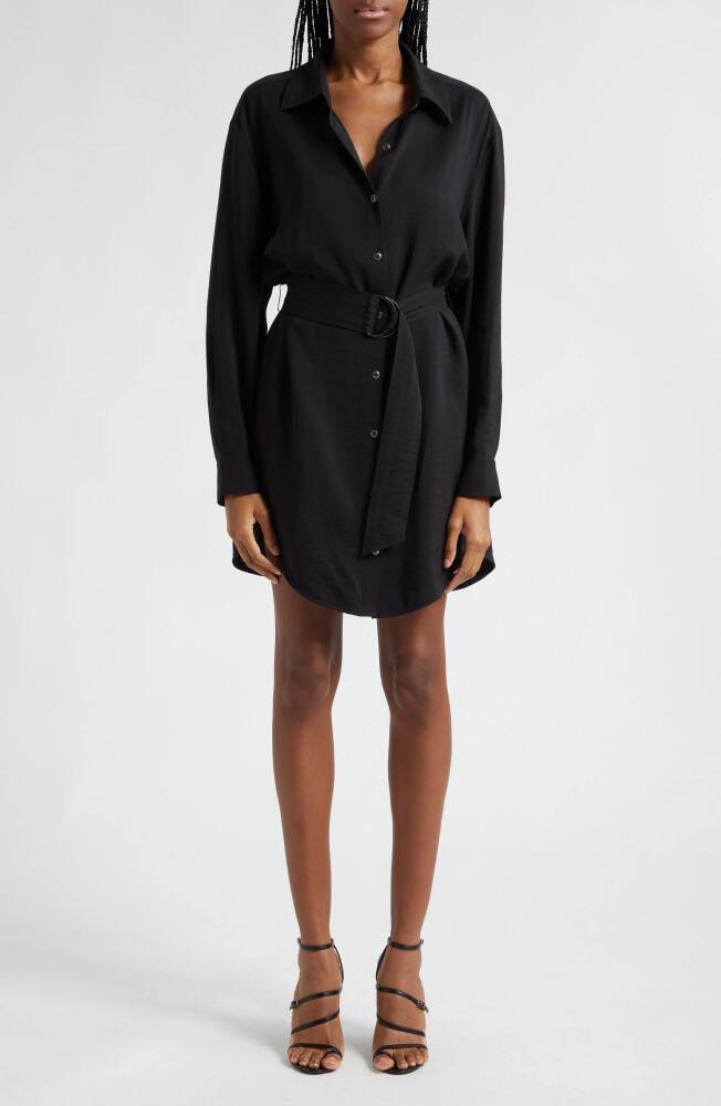 Ramy Brook Berkley Long Sleeve Shirtdress in Black Cover