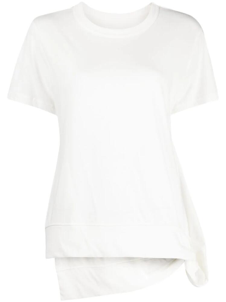 Yohji Yamamoto asymmetric cotton T-shirt - White Cover