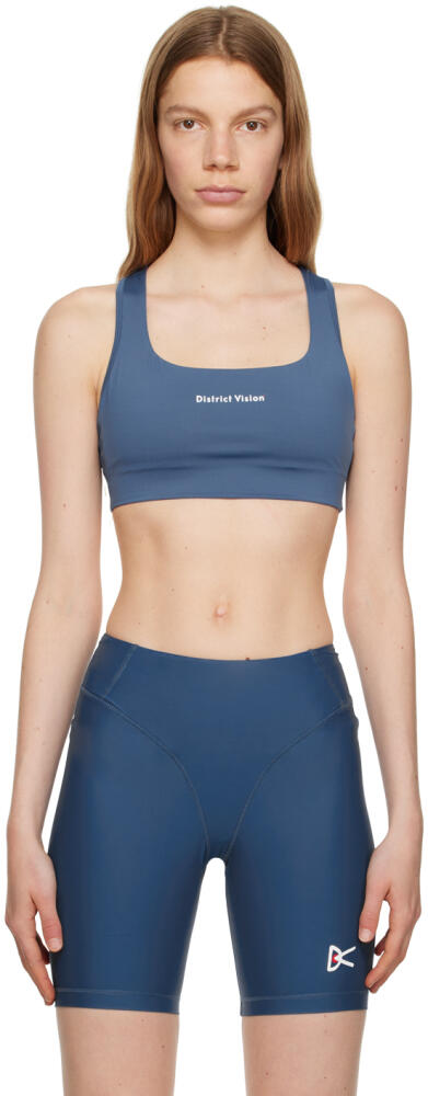 District Vision Blue Citta Sport Bra Cover