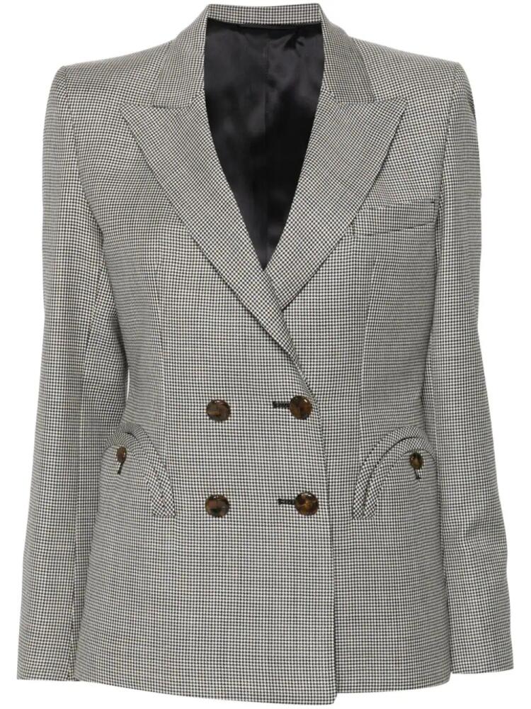 Blazé Milano houndstooth-patterned blazer - Black Cover