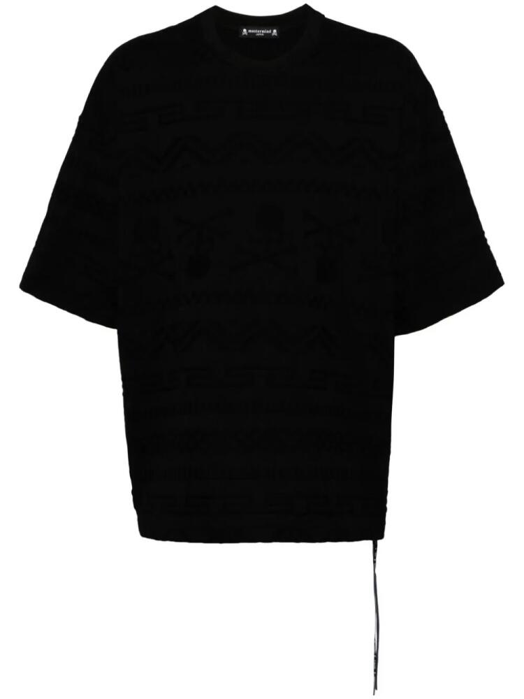 Mastermind Japan logo-jacquard cotton T-shirt - Black Cover