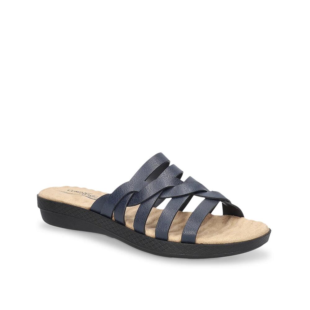 Easy Street Extra Wide Width Sheri Slide Sandal | Women's | Navy Cover