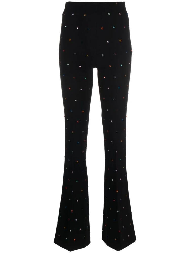 NISSA rhinestone-embellished flared trousers - Black Cover