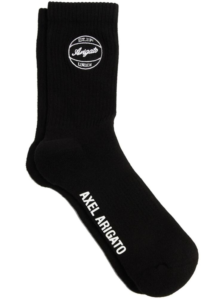 Axel Arigato Dime logo-print ribbed socks - Black Cover