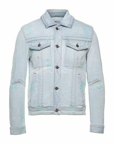 Bikkembergs Man Denim outerwear Blue Cotton, Elastane Cover